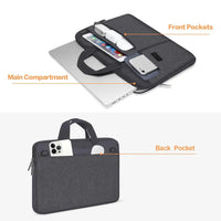 HKM-190355 Portable Black Laptop Tote Bag for Men and Women, Ideal for Business and Daily Use