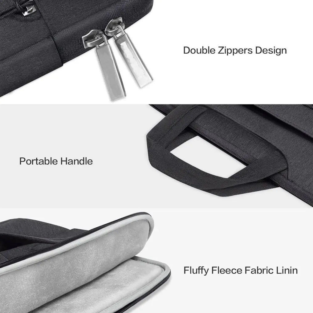 HKM-190355 Portable Black Laptop Tote Bag for Men and Women, Ideal for Business and Daily Use