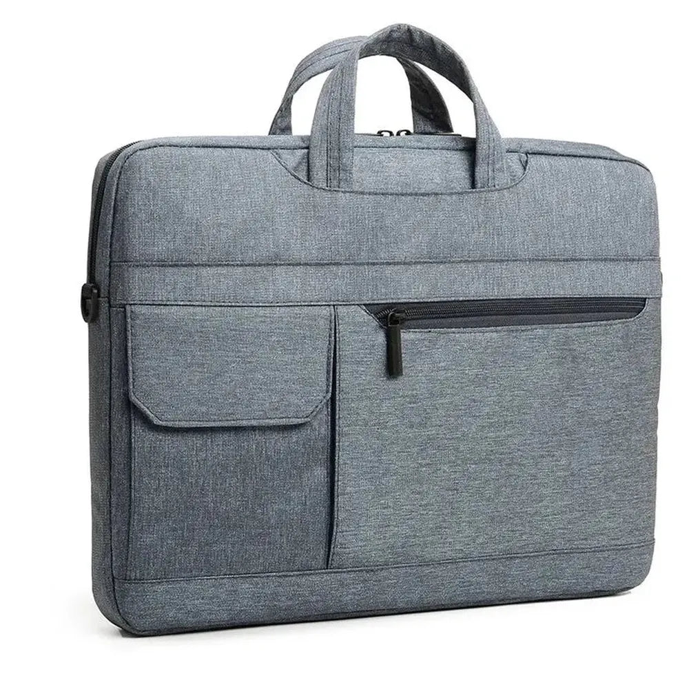 HKM-190355 Portable Black Laptop Tote Bag for Men and Women, Ideal for Business and Daily Use