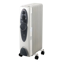 HKM-190419 Portable Electric Oil Filled Radiator Heater with Adjustable Thermostat and Remote Control, 2900W, 7-15 Fins