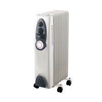 HKM-190419 Portable Electric Oil Filled Radiator Heater with Adjustable Thermostat and Remote Control, 2900W, 7-15 Fins