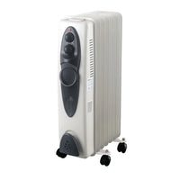 HKM-190419 Portable Electric Oil Filled Radiator Heater with Adjustable Thermostat and Remote Control, 2900W, 7-15 Fins