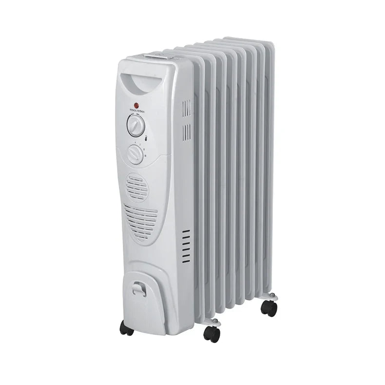 HKM-190419 Portable Electric Oil Filled Radiator Heater with Adjustable Thermostat and Remote Control, 2900W, 7-15 Fins