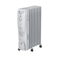 HKM-190419 Portable Electric Oil Filled Radiator Heater with Adjustable Thermostat and Remote Control, 2900W, 7-15 Fins