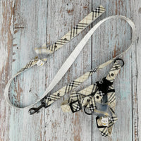 HKM-1904829 Stylish Leather Pet Collar and Leash Set with Triangle Chest Strap