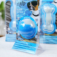HKM-1906365 Ice Bone Dog Toy - 5.7cm Neoprene Rubber Ice Hockey Design for Cooling Playtime