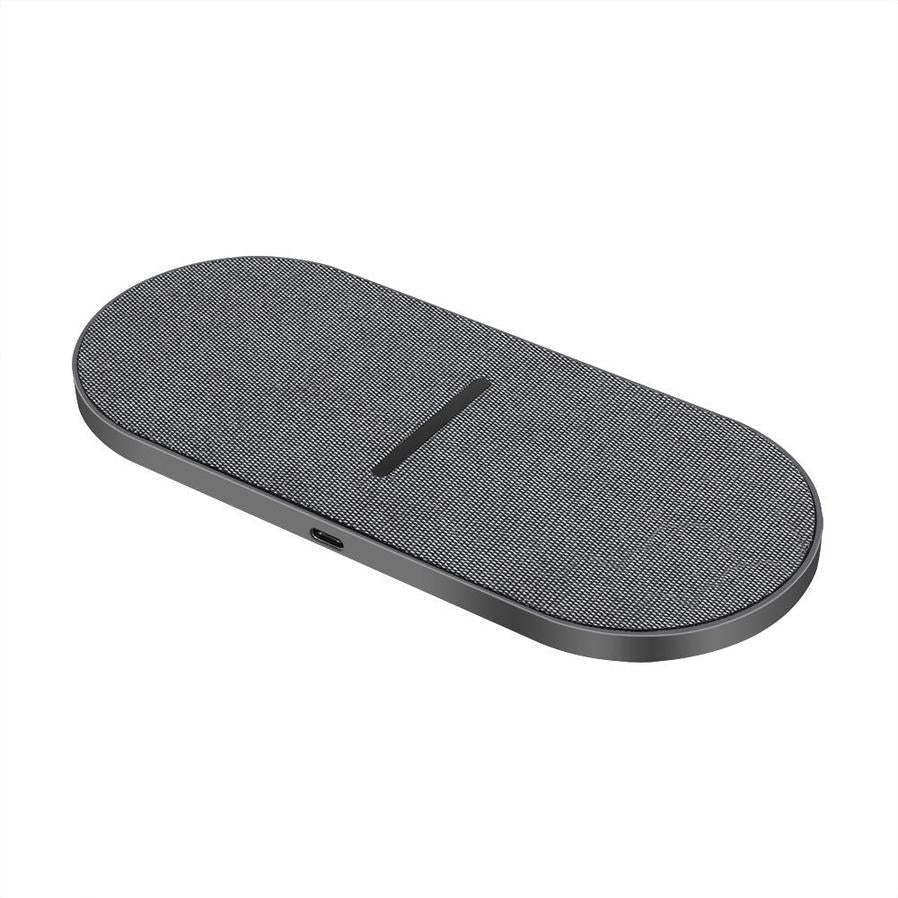 HKM-190675 FDGAO Dual Wireless Charger for Apple Mobile Devices and Headsets - 15W Fast Charging, Type-C Input
