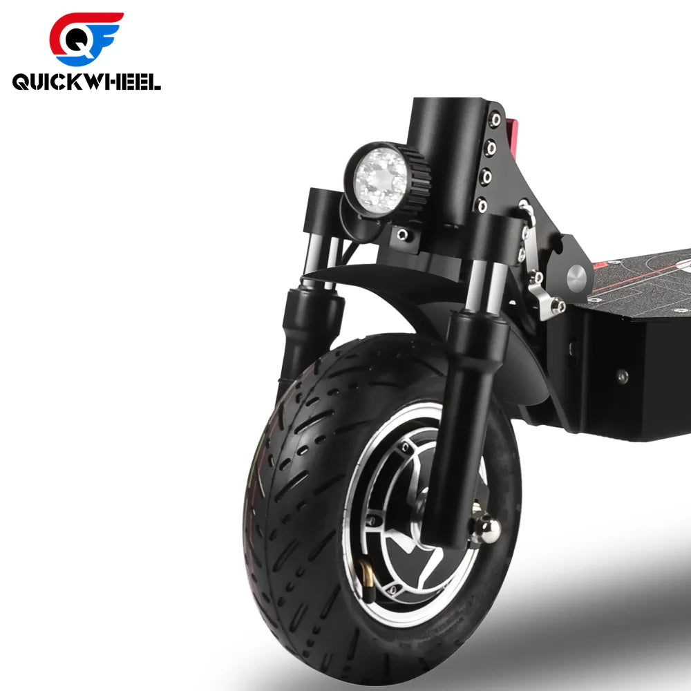 HKM-190675 High-Speed Foldable Dual Motor Off-Road Electric Scooter - 52V 19Ah 10-Inch Wheels, Waterproof, Full Suspension