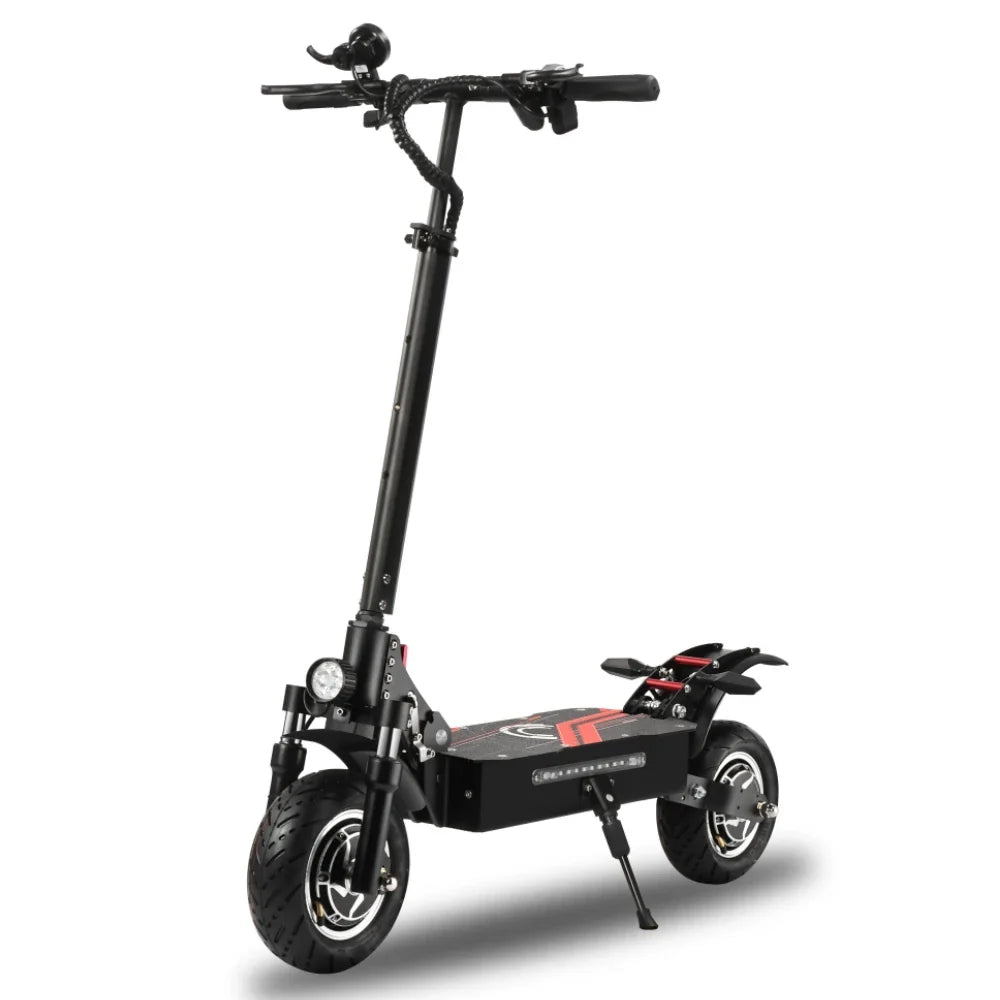 HKM-190675 High-Speed Foldable Dual Motor Off-Road Electric Scooter - 52V 19Ah 10-Inch Wheels, Waterproof, Full Suspension