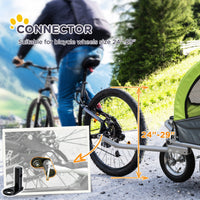 HKM-1907005 Pet Bike Trailer and Stroller with Canopy and Storage Pockets, Green