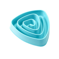 HKM-1907517 Oversized Triangle Slow Feeding Dog Basin in Pink, Blue, and Beige