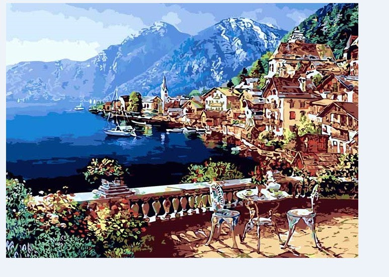 HKM-190803 Landscape Painting by Numbers - Size 40x50 cm