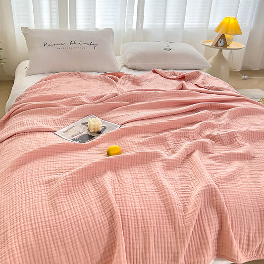 HKM-190803 Soft Cotton Gauze Seersucker Blanket for Kids – Multiple Colors and Sizes Available