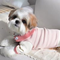 HKM-1909693 Ribbed Casual Small Dog Clothing in Blue Clouds, Pink Clouds, Brown Dogs, and Blue Bears