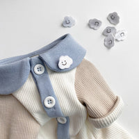 HKM-1909693 Ribbed Casual Small Dog Clothing in Blue Clouds, Pink Clouds, Brown Dogs, and Blue Bears