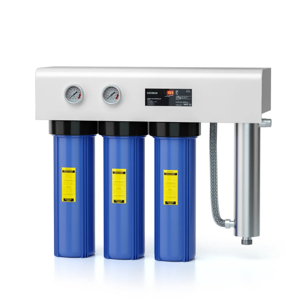 HKM-190995 Triple Whole House Water Filter System with High Output UV Purification