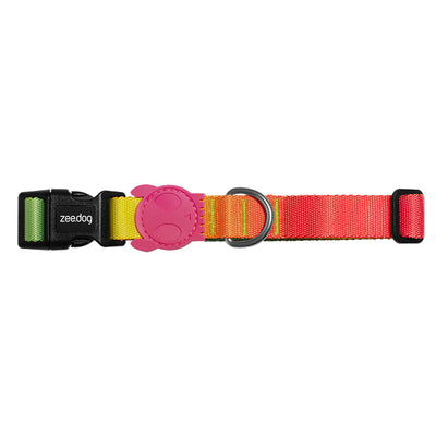 HKM-1911101 Gradient Nylon Ribbon Dog Collar with Edge Reinforcement