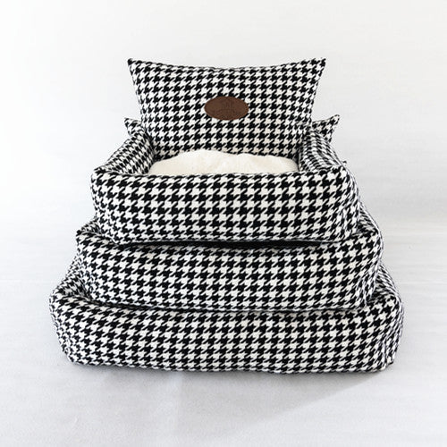 HKM-1911357 Houndstooth Cat Sofa Bed with Removable Washable Cover, Available in Three Sizes