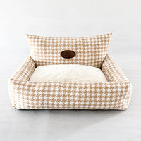 HKM-1911357 Houndstooth Cat Sofa Bed with Removable Washable Cover, Available in Three Sizes