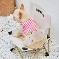 HKM-1911869 Stylish Pet Dog Sling Sarong in Red - Fashionable Minimalist Cotton Mesh Clothing