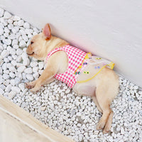 HKM-1911869 Stylish Pet Dog Sling Sarong in Red - Fashionable Minimalist Cotton Mesh Clothing