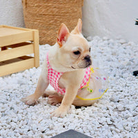 HKM-1911869 Stylish Pet Dog Sling Sarong in Red - Fashionable Minimalist Cotton Mesh Clothing