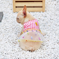 HKM-1911869 Stylish Pet Dog Sling Sarong in Red - Fashionable Minimalist Cotton Mesh Clothing