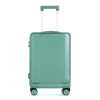 HKM-191187 Custom 4-Wheel Hard Shell Trolley Luggage with Aluminium Frame and Front Opening