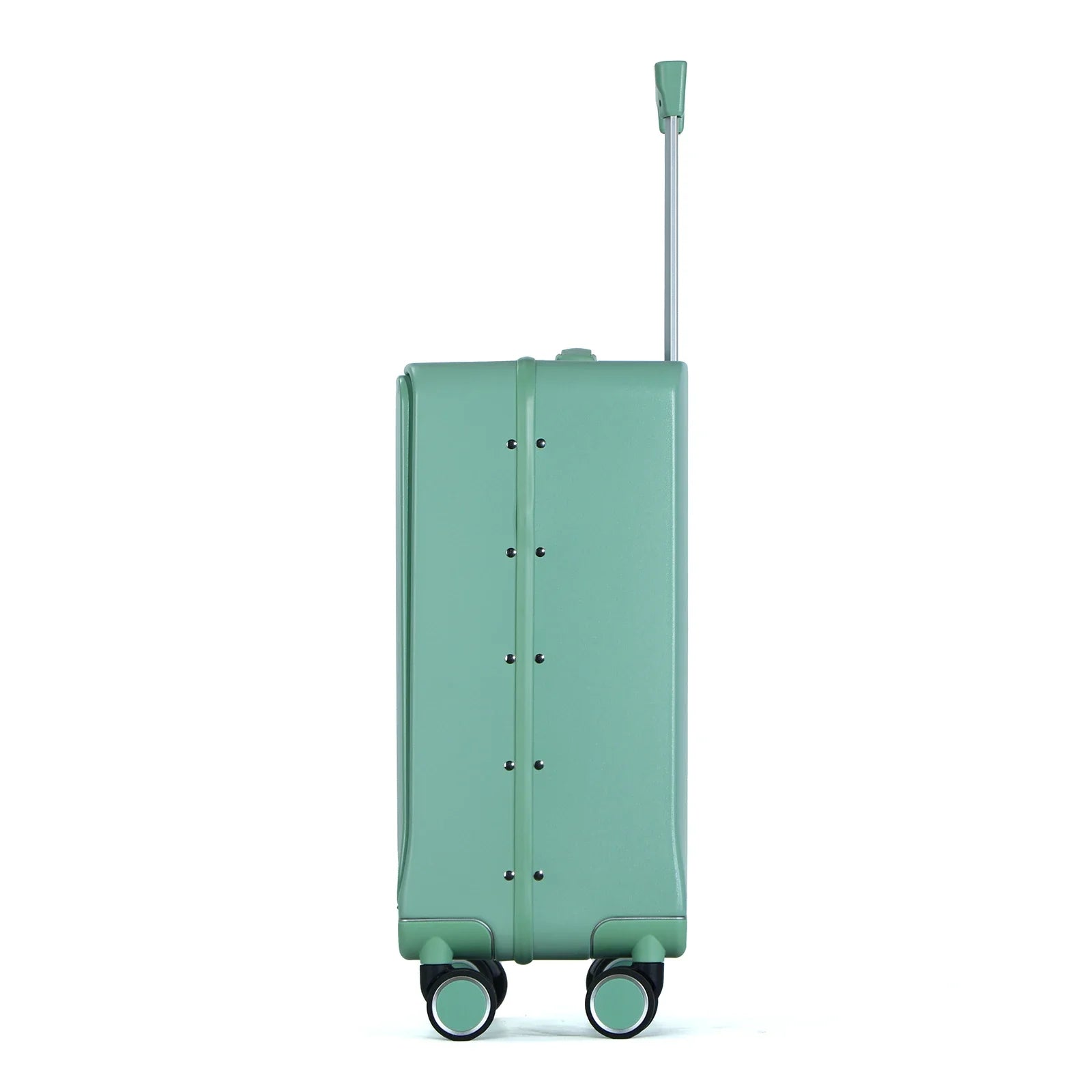 HKM-191187 Custom 4-Wheel Hard Shell Trolley Luggage with Aluminium Frame and Front Opening