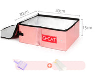 HKM-1912765 Portable Folding Litter Box with Cat Litter Shovel and Bags - Enclosed Design for Travel