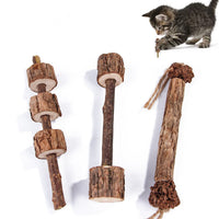 HKM-1912893 Dumbbell-Shaped Cat Chewing Toy for Teeth Cleaning & Dental Health