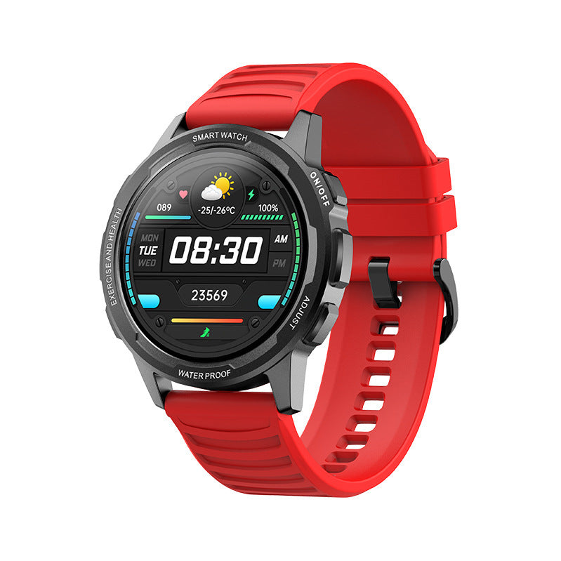 HKM-191315 Touch Screen Heart Rate and Sleep Monitor Pedometer Watch with Silicone Strap and USB Charging