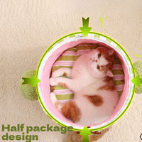 HKM-1914557 Dual-Purpose Cauliflower-Themed Enclosed Dog and Cat House