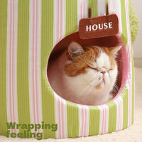 HKM-1914557 Dual-Purpose Cauliflower-Themed Enclosed Dog and Cat House
