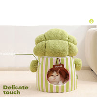 HKM-1914557 Dual-Purpose Cauliflower-Themed Enclosed Dog and Cat House