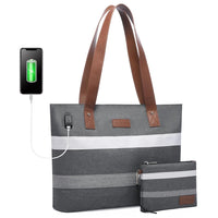 HKM-191507 Multifunctional Oxford Shoulder Bags Set for 15.6in Laptop - Stylish Women's Tote Handbags