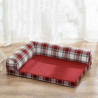 HKM-1915709 Removable and Washable Scratch-Resistant Linen Dog Sofa Bed with High Resilience Foam Cushion