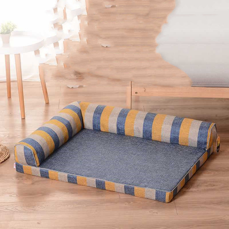 HKM-1915709 Removable and Washable Scratch-Resistant Linen Dog Sofa Bed with High Resilience Foam Cushion