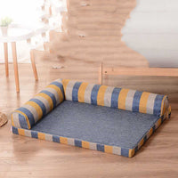 HKM-1915709 Removable and Washable Scratch-Resistant Linen Dog Sofa Bed with High Resilience Foam Cushion