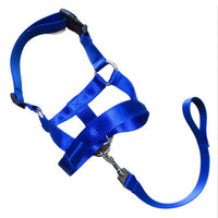HKM-1916861 Nylon Dog Muzzle Cover with Adjustable Leash - Available in Black, Red, and Blue