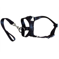 HKM-1916861 Nylon Dog Muzzle Cover with Adjustable Leash - Available in Black, Red, and Blue