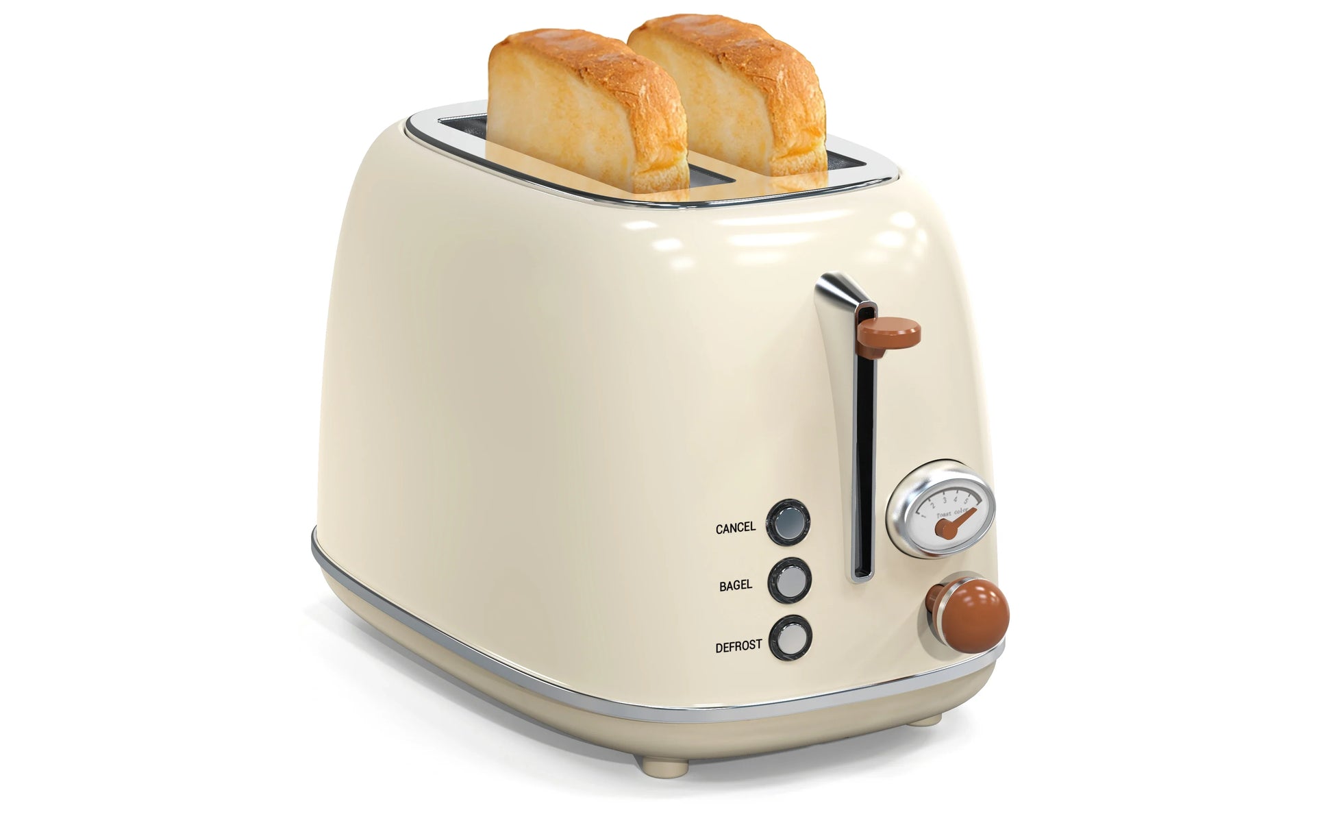 HKM-191699 Stainless Steel 2-Slice Electric Breakfast Sandwich Toaster with Automatic Pop-Up Function