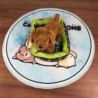 HKM-1917117 Pet Wear-Resistant Non-Slip Crawling Mat for Pets - Flannel Crystal Soft Fabric - Available in Cartoon Designs and Multiple Sizes