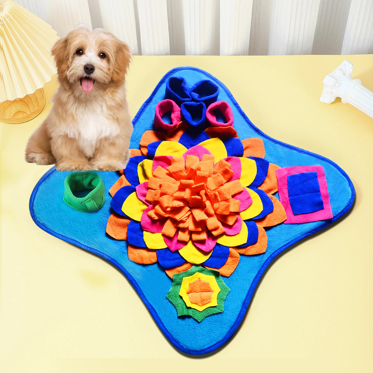 HKM-1917885 Colorful Dog Puzzle Sniffing Mat for Training and Food Hiding