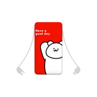 HKM-191827 Cute Bear Design 3-in-1 Portable Power Bank - 10000mAh, 10W Output, Compact & Lightweight
