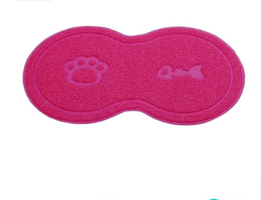 HKM-1918909 Cat Litter Pad - Large Size, Plastic Material, Available in Rose Red and Gray, 45.5 x 25.5 cm