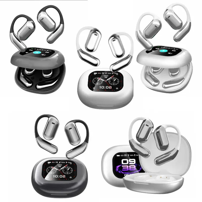 HKM-191955 Noise Cancelling Wireless Earbuds with LED Screen - Waterproof TWS Bluetooth Gaming Headphones