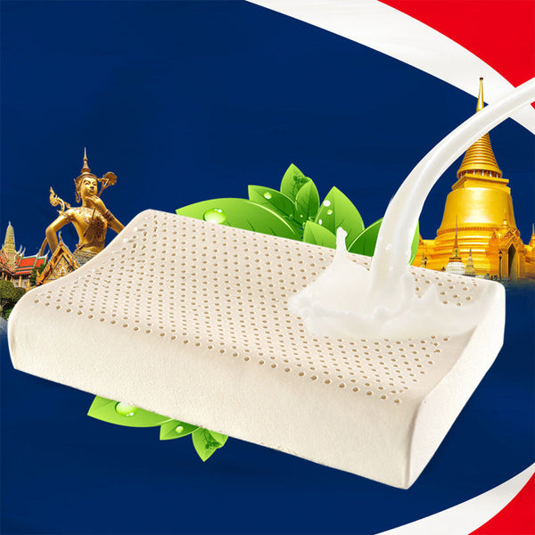 HKM-192083 Natural Latex Cervical Pillow for Healthy Sleep, 10.1-15cm Adjustable Height, 100% Imported Latex