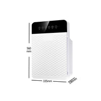 HKM-192147 Portable HEPA Air Purifier with Negative Ion Technology for Effective Formaldehyde and Haze Removal, Touch Control, UV Sterilization, Ideal for 200-300 sq. ft Rooms