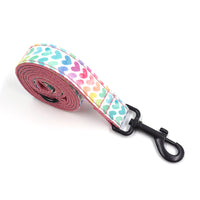 HKM-1922621 Pink Polyester Pet Collar and Traction Rope Bow Set for Comfortable Walks